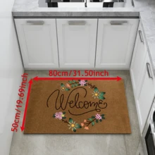 1 pezzo Tappeto in diatonite antiscivolo con stampa "Benvenuto", tappeto rettangolare stampato in 3D, adatto per ingresso, soggiorno, cucina, camera da letto, corridoio, bagno, lavanderia - tappeto in poliestere per decorazione interna ed esterna della casa - Multicolore - Visualizzare 14