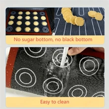 1/2pcs Double Sided Silicone Macaron Baking Mat - Heat Resistant Non-Stick Oven Liner, Includes Round And Square Shapes, Suitable For Cookies, Pastries, Bread - Easy To Clean, Durable Kitchen Accessory, Pastry Prep Mat | Easy Clean Design | Versatile Baking Tray