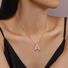 Single Letter Golden Elegant Pendant, Women Jewelry, Necklace, Bracelet DIY, Accessories For Women, Mother's Day, Teacher's Gift, Daily & Festival Wear