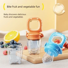 Baby Fruit Bite Toy Cute Dinosaur Shape Vegetable Bite Bag Colorful Infant Pacifier Bag Fruit & Vegetable Bag Complementary Food Feeder Pacifier Mesh Bag Fruit Feeding Bite Toy Silicone Mesh Bag Baby Feeding Tableware Sealed Bag Silicone Infant & Baby Bite Toy