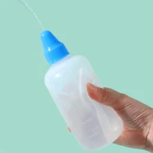 Botella de lavado nasal con punzón recto, Juego de irrigación nasal, Olla Neti para enjuague de senos paranasales, Limpiador nasal - Enjuague de senos paranasales y accesorios de viaje, 250ml