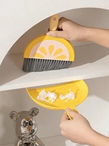 Home Mini Tabletop Broom And Dustpan Set, (1 Brush + 1 Dustpan), Can Be Used For Kitchen, Bathroom, Home, Desktop Computer Window Seaming CleaningDustpan And Broom SetMulti-Functional Plastic Handle Cleaning Brush Kit For Desktop, Keyboard And Small Crevats, Seamless Cleaning And Easy To Use