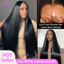 200% Plus Density Lace Front Wigs 36 Inch Human Blended Hair 13X4 13X6 4*4 5*5 HD Bone Straight Lace Closure Wigs Natural Swiss Pre Plucked Transparent Lace Natural Black Brazilian Human Blended Hair Wigs With Baby Hair High Temperature Resistant Fiber Synthetic Blended Wig For Women