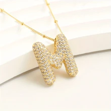 Single Letter Golden Elegant Pendant, Women Jewelry, Necklace, Bracelet DIY, Accessories For Women, Mother's Day, Teacher's Gift, Daily & Festival Wear