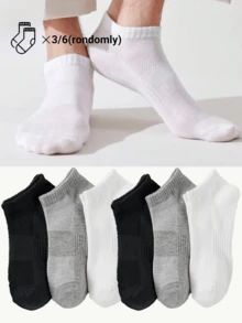 3/6 Pairs Of Waist Reinforced Anti Slip Socks, White Socks, Black Socks, Fabric Women's Ankle Socks, Crew Sports Socks, Women's Socks, Soft Women's Ankle Socks, Regular Women's Ankle Socks, And Daily Socks - Multicolor - View 5
