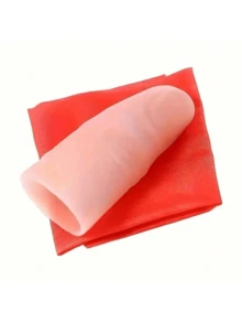 2 piezas de pañuelo de dedo de goma rojo, artículo de magia fácil de aprender, accesorios de magia innovadores, adecuados para actuaciones festivas, regalos de fiesta ideales. - Multicolor - Ver 6