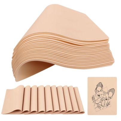 Blank Tattoo Practice Skin, Double-Sided Fake Tattoo Skin, Suitable For Beginner And Experienced Tattoo Artists To Practice
