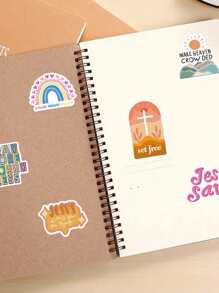 52pcs Jesus Christian Cartoon Graffiti Stickers,Bible Quote Stickers, Cartoon Doodle Stickers, Decorating Mobile Phones, Laptops, Suitcases,Guitars,