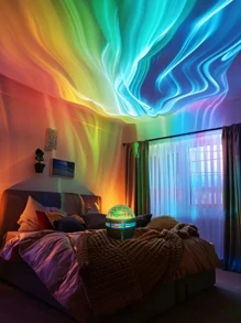 1 stuk LED-projectorlamp met droomsterrenhemel, nachtlampje voor slaapkamerdecoratie, decoratieve verlichting voor de woonkamer, sfeerverlichting voor feestjes, perfect cadeau voor de feestdagen
