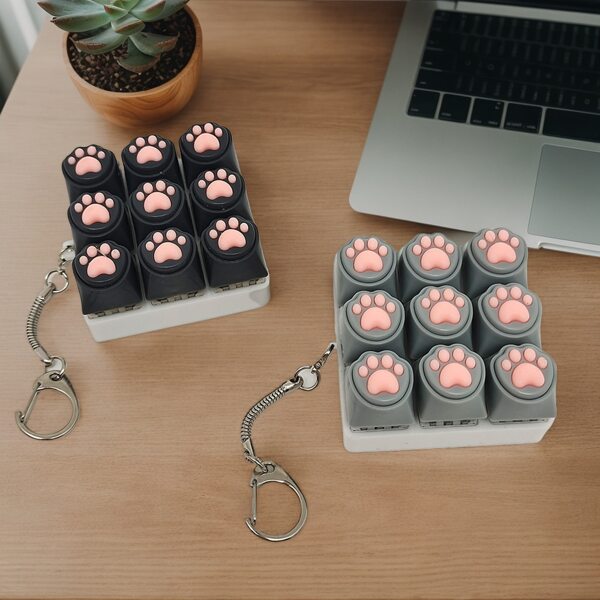 Juguetes Fidget de Pascua, Juguetes Sensoriales para Alivio de Estrés, Diseño de Teclas de Teclado, Juguetes para Dedos de Adultos, Llavero con Teclas para Presionar, Herramienta Calmante