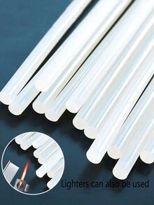 100pcs High-Temperature Resistant White/Clear Glue Sticks, 7mm Diameter DIY Hot Melt Glue Sticks