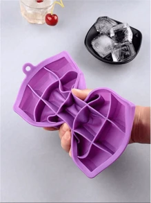 1 Purple Silicone 15 Grid Ice Box With Lid, Suitable For Household Square Ice Boxes, Ice Trays, Summer Ice Boxes And Ice Trays, Kitchen Accessories, Multiple Compartments, Homemade Refrigerator Ice Making Molds, Summer, Heat Reduction, Coolness