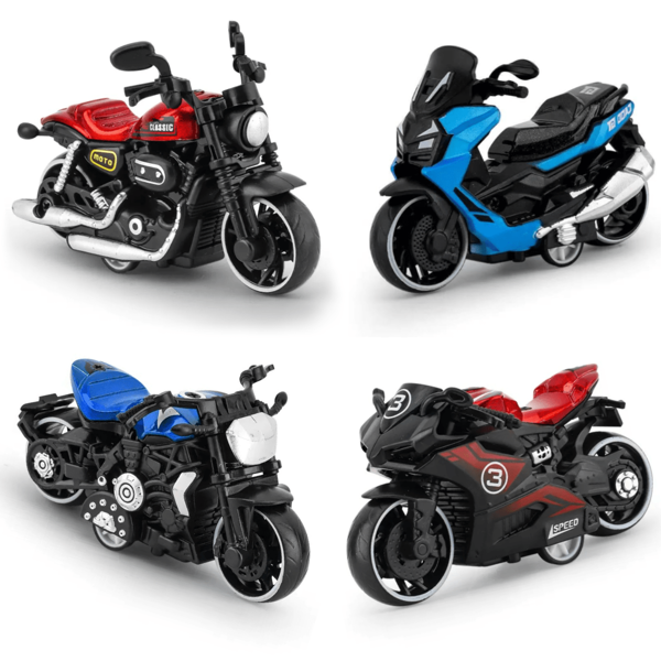 1 Stück Spielzeugmotorrad aus Zinklegierung zum Zurückziehen - extrem detaillierte Nachahmung, exquisites Feriengeschenk. Es kann auch gesammelt und ausgestellt werden, als Weihnachtsgeschenk, zum Sammeln, Schulanfang