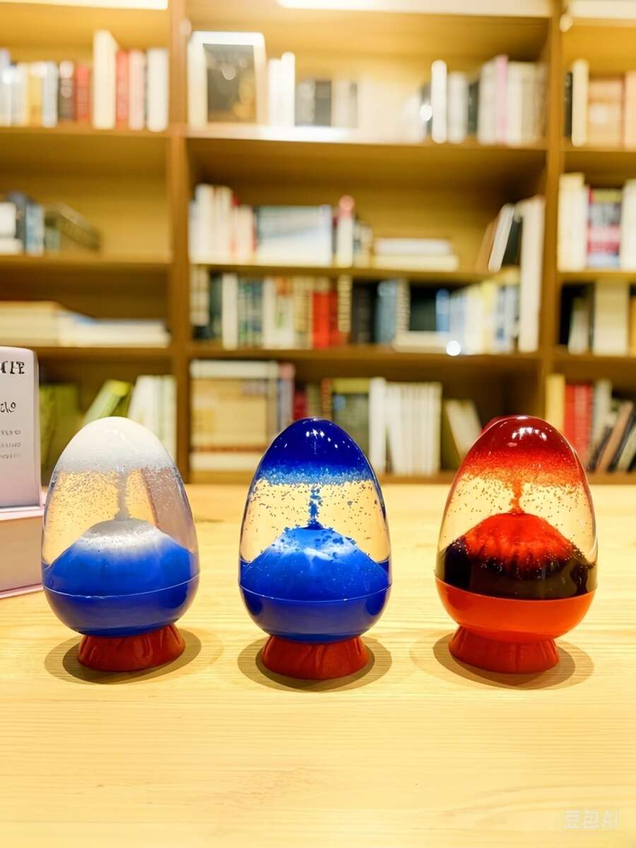 1 件 8.8 厘米火山感应液体计时器，亚克力材质，创意礼物，生日礼物，家居装饰，缓解压力，放松心情，为生活增添色彩