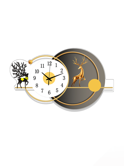 YZOK Creative Premium Home Living Room Dining Study Wand ation Clock, Kyocera Craftsmanship Verlichting Luxe Silent Clock. Klok Bedroom Dormitory Back To School view 5