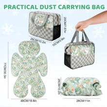 KAKIBLIN Baby Car Seat Cooling Pad,Universal Double Sided Ice Car Seat Cooler Pad For Baby Children And Kids,Durable Gel Babies Cooling Mat Cushion For Stroller,Chair,Keep Cool In Summer (Green Plant) - màu xanh lá - Xem 7