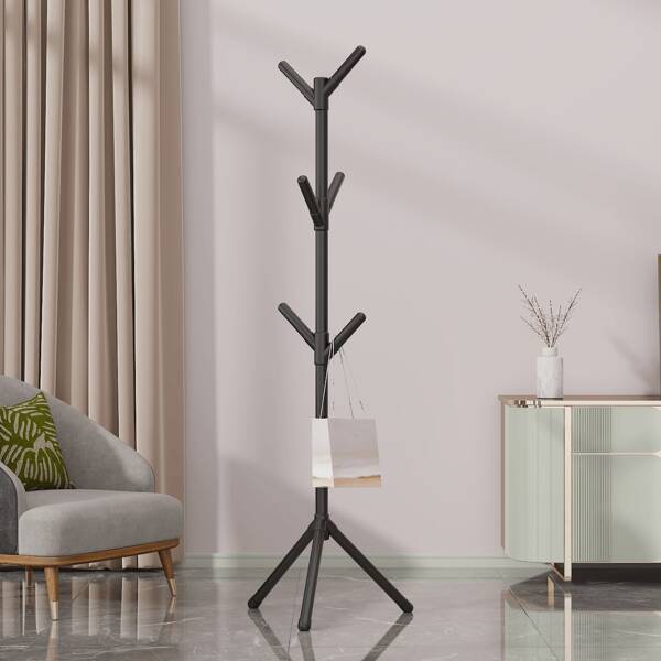 1pc 3-Tier Floor Hanging Coat Rack, Garment Storage Stand, Essentials For Graduation And Back To School Season