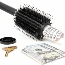 Hidden Compartment Hair Brush - Perfect For Travel Or Home Use, Discreet & Safe Storage, Suitable For Regular Hair