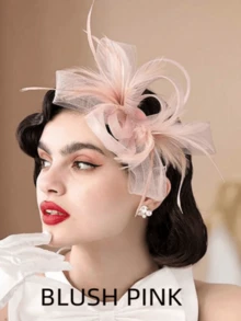 女士头饰帽子，优雅茶会帽，2024年肯塔基德比风格1950年代帽子，羽毛发夹，新娘婚礼派对鸟笼面纱头饰，1920年代阿斯科特赛马会头饰，复古布莱顿毡钟形帽，贝雷帽，1950年代服装帽，黑色丧葬面纱，1940年代连衣裙，维多利亚风格帽子，药盒帽，洛丽塔配饰，送给女性和女孩的礼物，母亲节