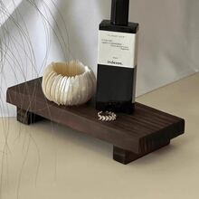 小型木制肥皂盒，皂液器支架，适用于浴室梳妆台、台面、水槽 - 现代农舍装饰 - 鏽棕色 - 查看 8