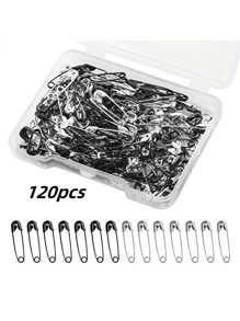 120pcs/Box Mini Pins, Suitable For DIY Clothing And Crafts - Black And White Colors - Durable And Rust-Resistant