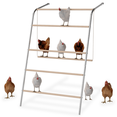 TATIVALO Schaukel für Hühner 5 Ebenen Holz Sitzstange Hühnerleiter Hühnerstange Hühnerspielzeug Spielplatz Hühner Zubehör für Hühnerstall Freilaufgehege