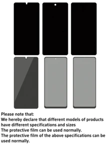 3 件装隐私钢化玻璃屏幕保护膜适用于三星 Galaxy S20 FE 5G/S21 FE 5G/S23 FE/A04s/A04/A05/A05s/A04S/A04E/A24 4G/A34/A54 5G - 9H 硬度、亮面、防窥视、防碎、防指纹、无气泡全覆盖显示屏保护膜适用于小米 Poco Note 14 13 12 Pro 4G/Redmi 14C 13C 防水防震防摔防摔防刮
