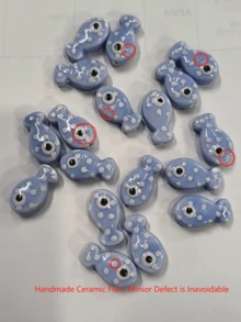 7 件手工陶瓷鱼波西米亚风手链套装，适合女士，沙滩和冲浪风格珠宝，海滩夏日（表面气泡和黑点属于正常现象，不属于质量问题） - 彩色 - 查看 4