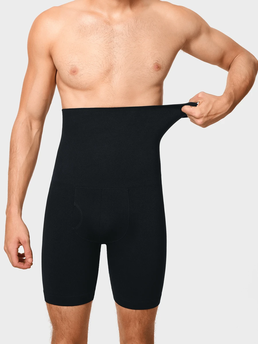 Men's Seamless Shapewear Shorts, Breathable Stretchy Basic Shaping Pants