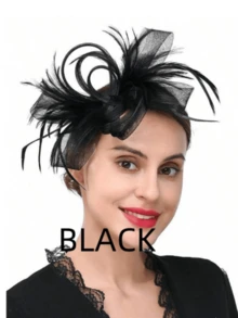 女士头饰帽子，优雅茶会帽，2024年肯塔基德比风格1950年代帽子，羽毛发夹，新娘婚礼派对鸟笼面纱头饰，1920年代阿斯科特赛马会头饰，复古布莱顿毡钟形帽，贝雷帽，1950年代服装帽，黑色丧葬面纱，1940年代连衣裙，维多利亚风格帽子，药盒帽，洛丽塔配饰，送给女性和女孩的礼物，母亲节