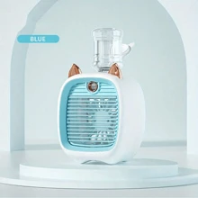 Portable Mini Air Conditioner Fan, Electric Fan, Office Desk Atomization, 3-Speed Air Conditioner Water-Cooled Fan, USB Type-C Charging Spray Humidifier Fan