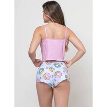 Baby Doll Suede Blogger Wave Virginia Cropped Shorts Women - Pink - View 3