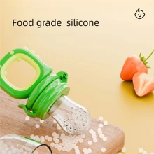 Baby Fruit Bite Toy Cute Dinosaur Shape Vegetable Bite Bag Colorful Infant Pacifier Bag Fruit & Vegetable Bag Complementary Food Feeder Pacifier Mesh Bag Fruit Feeding Bite Toy Silicone Mesh Bag Baby Feeding Tableware Sealed Bag Silicone Infant & Baby Bite Toy