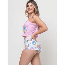 Baby Doll Suede Blogger Wave Virginia Cropped Shorts Women - Pink - View 2