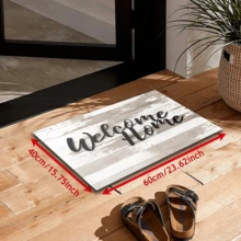 1 pezzo Tappeto in diatonite antiscivolo con stampa "Benvenuto", tappeto rettangolare stampato in 3D, adatto per ingresso, soggiorno, cucina, camera da letto, corridoio, bagno, lavanderia - tappeto in poliestere per decorazione interna ed esterna della casa - Multicolore - Visualizzare 18