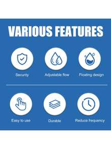 1 pièce Distributeur de chlore pour piscine réglable bleu et blanc - Distributeur flottant automatique de comprimés, sans pile, convient pour les piscines intérieures et extérieures