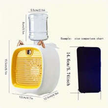 Portable Mini Air Conditioner Fan, Electric Fan, Office Desk Atomization, 3-Speed Air Conditioner Water-Cooled Fan, USB Type-C Charging Spray Humidifier Fan