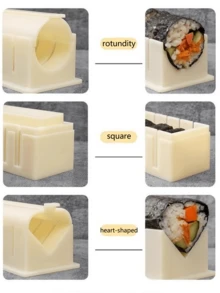 1pc Sushi Mold Set, Rice Ball Mold Kit With Seaweed Roller, Household Sushi Maker Tools - Multicolor - View 7