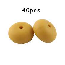 40pcs/Set, Bead&Bead Assortment, 14mm Silicone Beads, Abacus Decorative Beads, Suitable For DIY Handmade Bracelets, Bead Pens, Etc - Multicolor - View 25