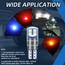 2 件 T10 W5W T15 W16W 双色汽车 LED 灯，超亮 3030 8SMD T10 灯泡，Canbus 无错误，铝制散热器，12V-28V，无极性，即插即用安装，适用于备用灯、停车灯、内饰灯、地图灯、顶灯