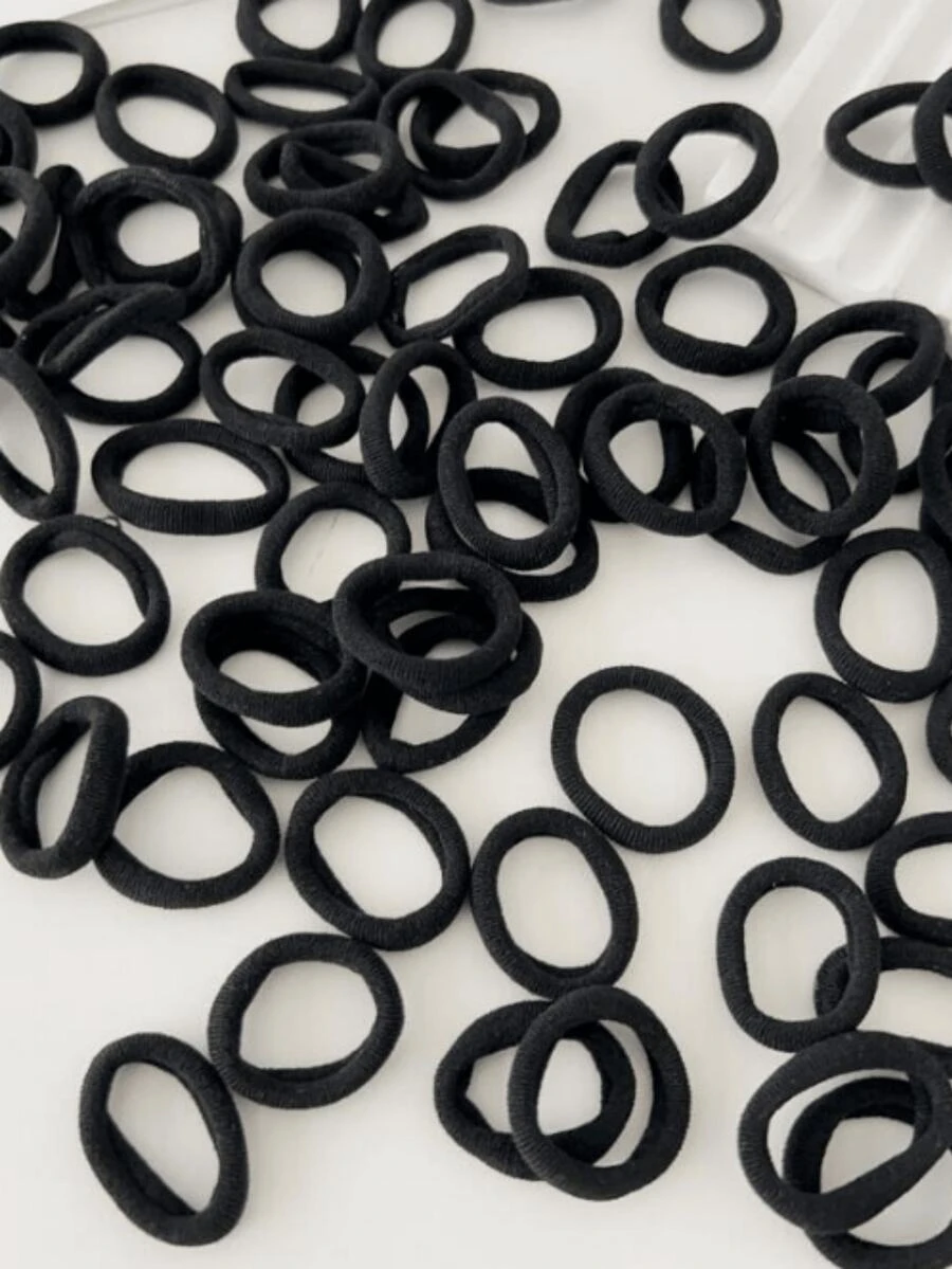 1/2/4/6/12 盒（40 个/盒）简易高弹力发带，女士强力发带，耐用发圈，多功能发饰，适合日常生活发型、马尾辫、化妆、新娘、户外、淋浴、纯色发带、黑色发带适合厚卷发马尾辫马尾辫固定器