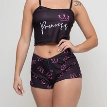 Baby Doll Suede Blogger Wave Virginia Cropped Shorts Women - Hot Pink - View 6