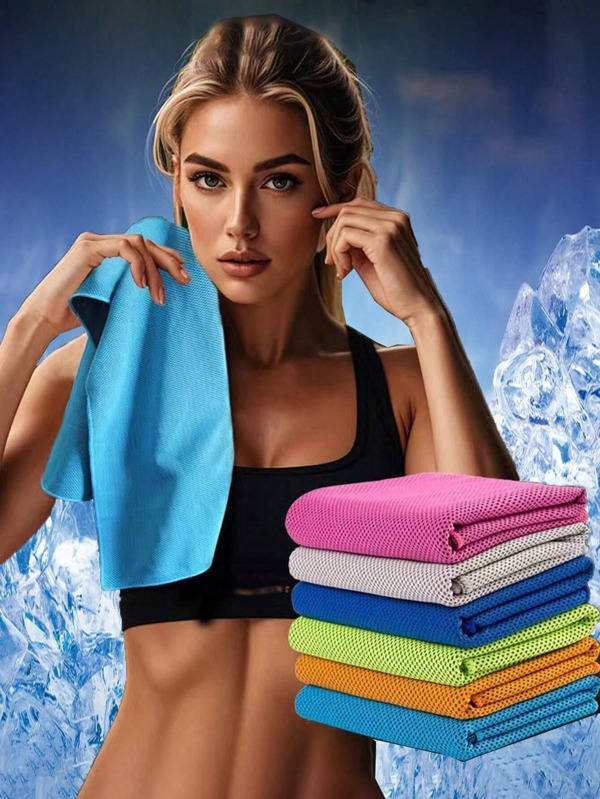 1/3 Stücke 30*80cm einfarbiges kühlendes Sportgymnastik- und Schwimmbad-Kühltuch für Hals und Gesicht bei heißem Wetter, schnell trocknend und feuchtigkeitsaufnehmend