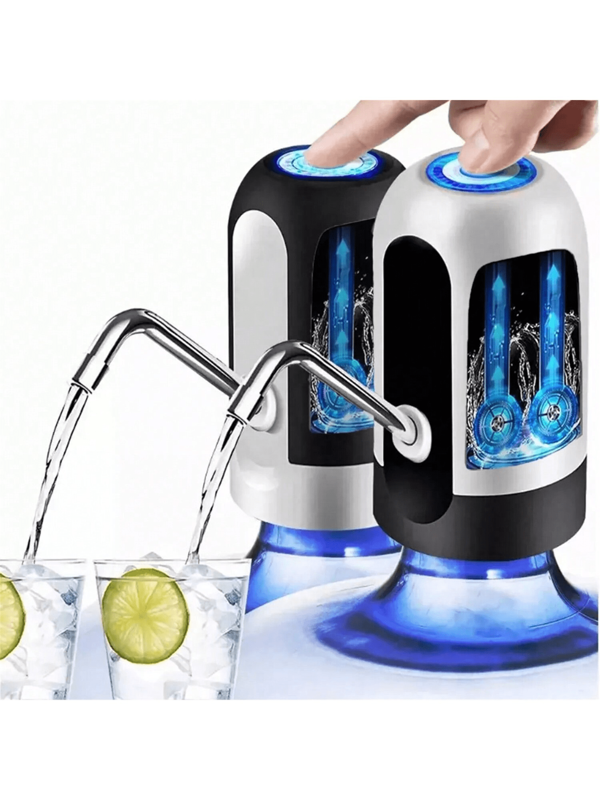 Dispensador de agua eléctrico, bomba de agua automática recargable por USB, adecuado para botellas estándar de 2 a 5 galones, mini dispensador de agua portátil para exteriores/hogar