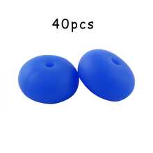 40pcs/Set, Bead&Bead Assortment, 14mm Silicone Beads, Abacus Decorative Beads, Suitable For DIY Handmade Bracelets, Bead Pens, Etc - Multicolor - View 19