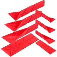 1 件红黑色硅胶折叠厨房勺工具，适用于干湿材料，带磁铁，易于存放和清洁，可用作书签，可随时调整容量，便携式勺子。 - 彩色 - 查看 1