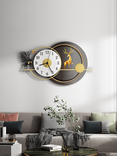 YZOK Creative Premium Home Living Room Dining Study Wand ation Clock, Kyocera Craftsmanship Verlichting Luxe Silent Clock. Klok Bedroom Dormitory Back To School view 3