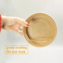 5/50pcs, 32oz Disposable Paper Bowls,Clear Lids, Kraft Brown Soup Containers, Takeout Bowls For Food, Paper Bowls For Hot And Cold Dishes,Party And Party Specific Bowl