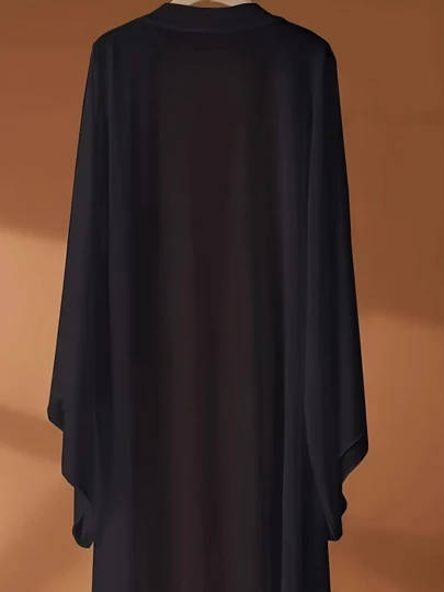 Women's Chiffon Long Cardigan, Front Open Flowy Sheer Sun Protection Shirt, Casual Loose Long Sleeve Outerwear