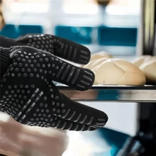 2pcs Heat Resistant Baking Gloves, 800°F Non-Slip Silicone Insulated Oven Mitts For Kitchen, BBQ, Camping And Cookware